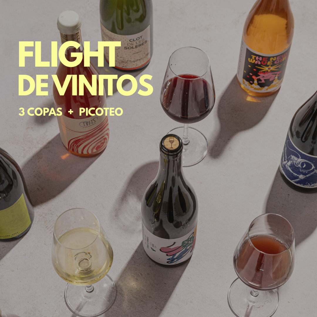 flight de vinitos un viaje de 3 copas de vinos naturales a eleccion febrero 2026 tienda vinos naturales malasana madrid root concept