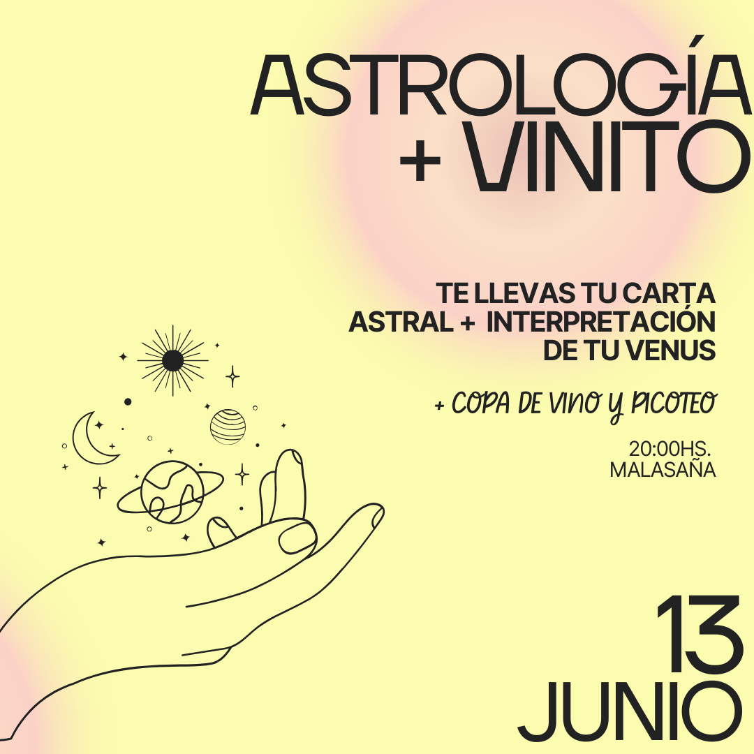 Astrología + vinito · Viernes 13/06